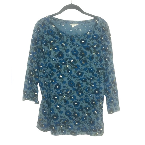 SEASALT CORNWALL Appplique Poppy Wade Easel 3/4 Sleeve Top - Picture 2 of 5